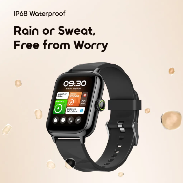 oraimo Watch 6 Nano 1.52" TFT Full Touch Smart Watch  Anti-Scratch Panda Glass +  Free Extra Strap