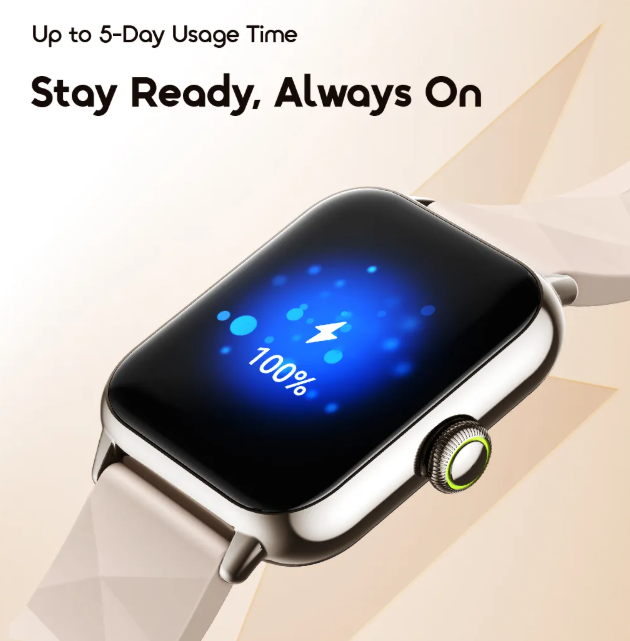 oraimo Watch 6 Nano 1.52" TFT Full Touch Smart Watch  Anti-Scratch Panda Glass +  Free Extra Strap