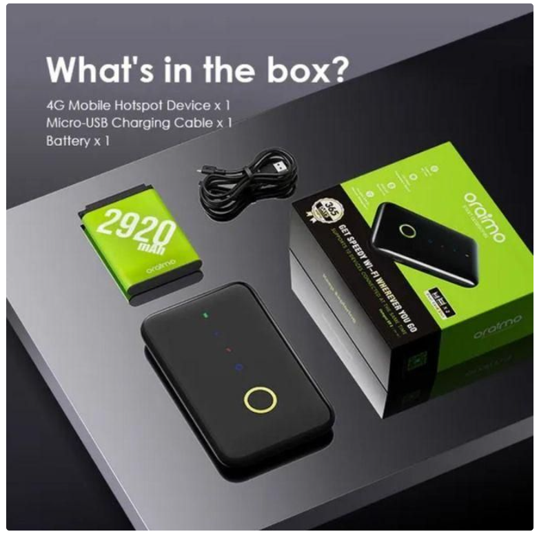 Oraimo Hotspot Elf 2 Mifi 150Mbps Dual Simcard OM102 Modems