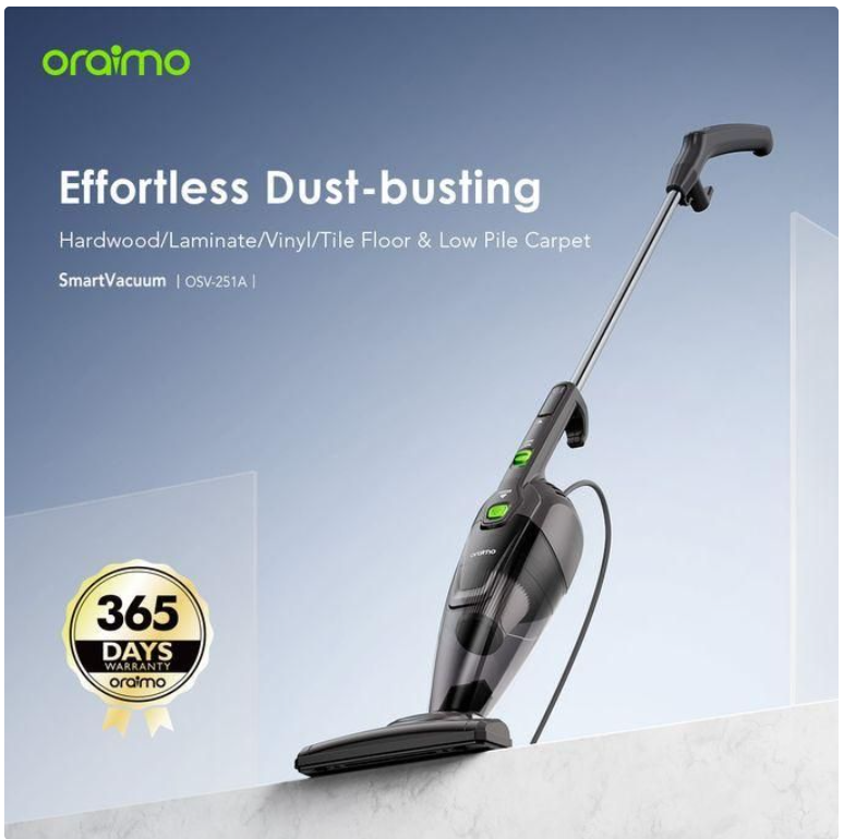 Oraimo Smart-Vacuum Corded 500W Powerful Vacuum Cleaner
