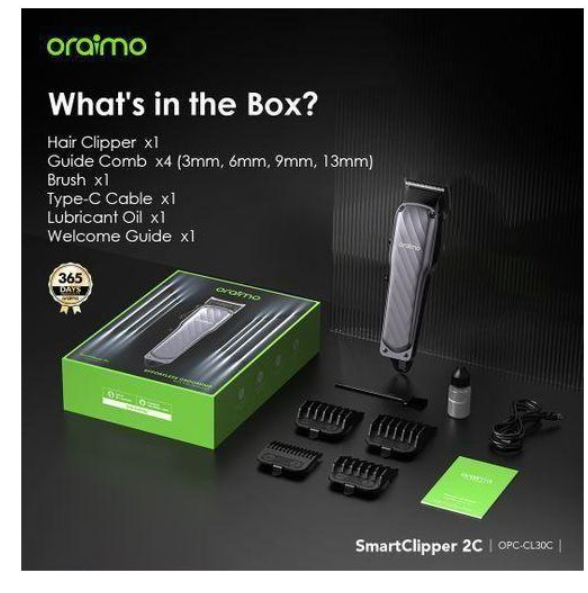 Oraimo SmartClipper 2C Professional Hair Clipper with adjustable blades and cordless