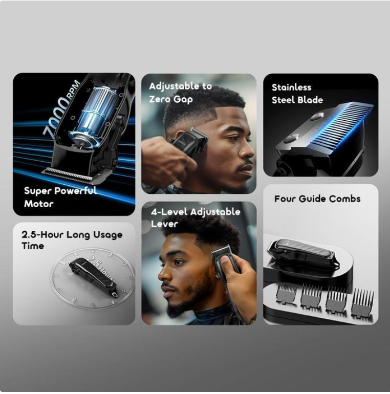 Oraimo EasyCut Hair Clipper Super Powerful Motor Adjustable Lever Hair Clippers & Accessories