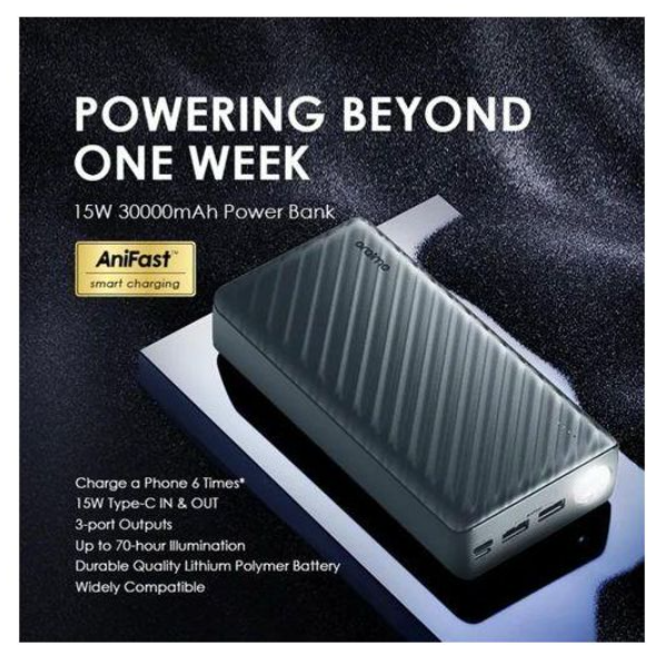 Oraimo Original PowerBox 300 Lite 30000mAh 15W Power Bank (OPB-P1301)  Power Banks