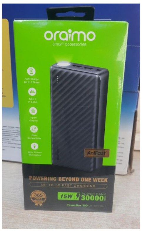 Oraimo Original PowerBox 300 Lite 30000mAh 15W Power Bank (OPB-P1301)  Power Banks