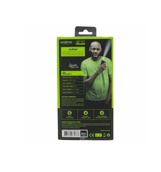 Oraimo Traveller Super Fast Charging Powerbank 20000mAh Power Bank / Longlasting -Black..