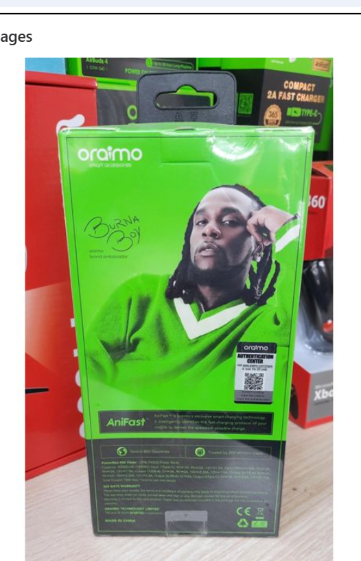 Oraimo Original PowerBox 400 Vision 40000mAh 22.5W Power Bank (OPB-7400Q)