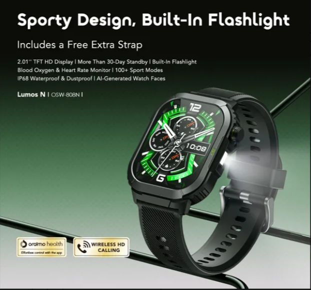 NEW ARRIVAL!!! Oraimo Watch Lumos N 2.01'' HD Display IP68 Smart Watch  Smartwatches