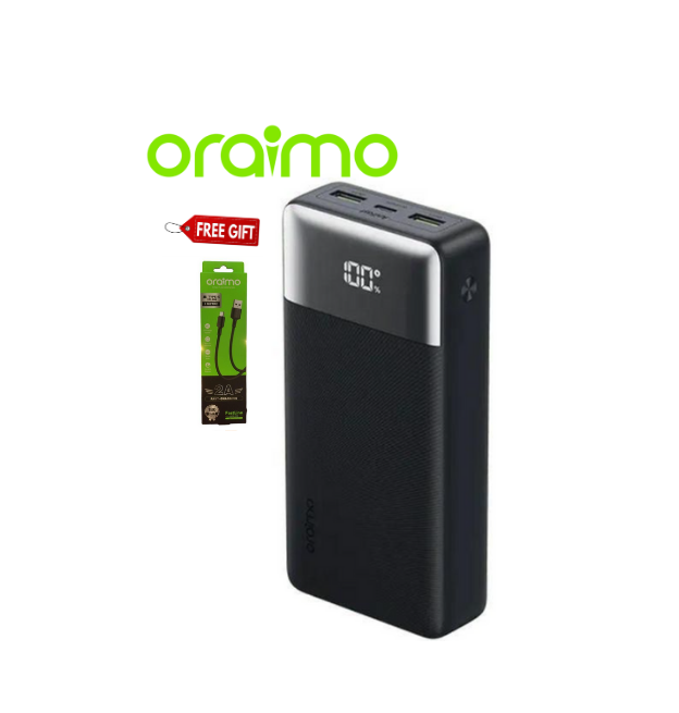 OFFER!! Oraimo PowerNova Q21 20000mAh 22.5W Power Bank (OPB-7200Q) with a digital display  WITH A FREE type c cable