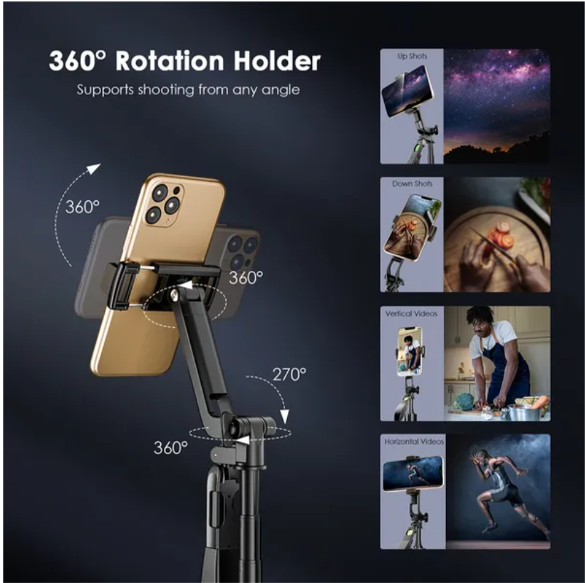 oraimo SmartTripod 2 360° Tripod Gimbal Stabilizer,  360° Rotation Holder, Remote Control  Phones Tripods