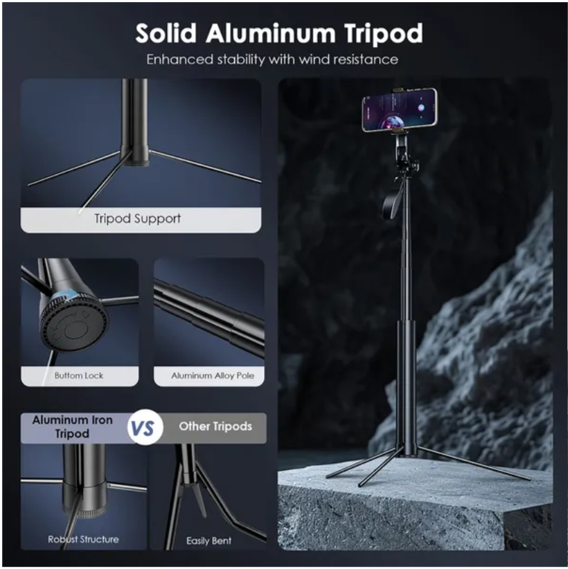 oraimo SmartTripod 2 360° Tripod Gimbal Stabilizer,  360° Rotation Holder, Remote Control  Phones Tripods