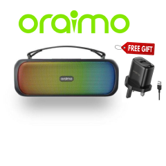Oraimo OBS-75D Bass Go Boom Portable Wireless Speaker with a free Type C 10W charger Bluetooth Speakers