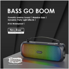 Oraimo OBS-75D Bass Go Boom Portable Wireless Speaker with a free Type C 10W charger Bluetooth Speakers