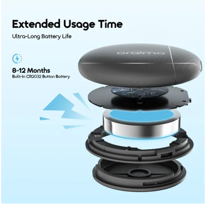 oraimo OTag IP65 Waterproof Android Item Locator, Native OS Secure Data,  Built-in Buzzer Tracker & Accurate Location Finder