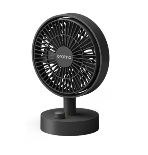 oraimo SmartTableFan 5W Table Fan,Brushless Motor, 2140 RPM, Up to 7 Hours Run Time,Stepless Speed Setting & Quiet Airflow