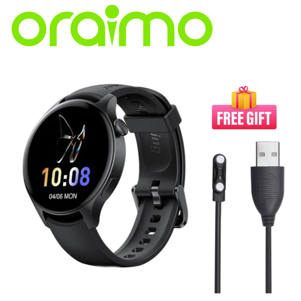 OFFER OFFER!! Oraimo Watch ER 1.43'' AMOLED IP68 Smart Watch with a free extra smart watch charger