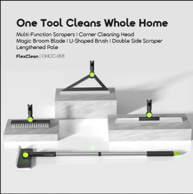 oraimo FlexClean 4-In-1 Multi-Functional Corner-Cleaning Cleaning Tool Set