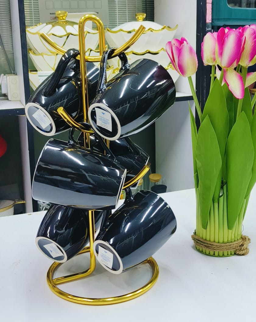 Sundabest Ceramic Elegant Mugs/Cups For Tea/Coffee-Set 12pcs