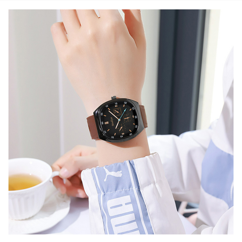 Boys' new high-value silicone watch for both male and female students