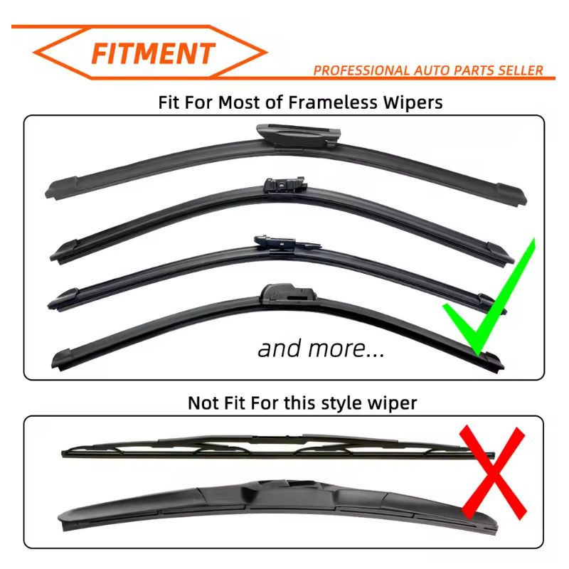 Car Wiper Rubber Strip Filling Strip Suitable For 6mm Frameless Wiper Car Accessories 14"-32"Inch Cuttable Wiper Rubber Strip