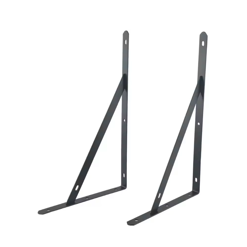 2pcs Heavy Duty Triangle Shelf Brackets 6/8/10/12 Inch Wall Mounted L Shape Thickened Corner Brace Shelf Right Angle Bracket