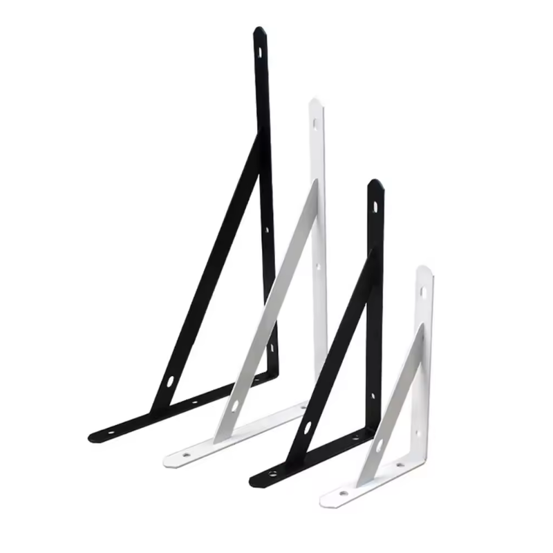 2pcs Heavy Duty Triangle Shelf Brackets 6/8/10/12 Inch Wall Mounted L Shape Thickened Corner Brace Shelf Right Angle Bracket