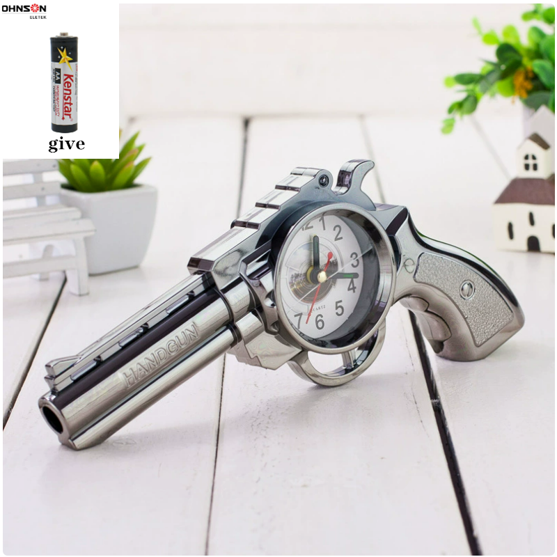 Revolver Shaped Alarm Clock, Fashionable And Creative, Versatile Alarm clock, household products, children's alarm clock