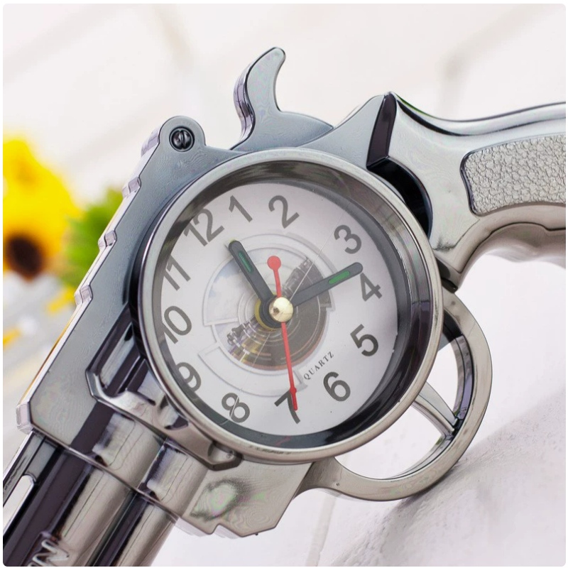 Revolver Shaped Alarm Clock, Fashionable And Creative, Versatile Alarm clock, household products, children's alarm clock