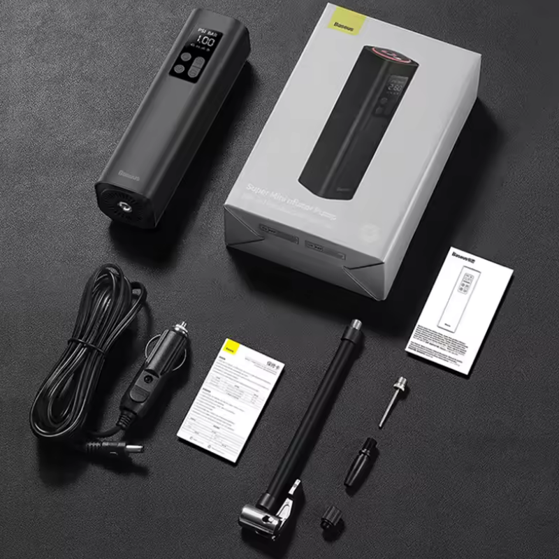 Baseus Mini Car Air Compressor 12V 150PSI Portable Car Tire Inflator Smart Digital Inflatable Pump For Car Bicycle Boat Air Pump