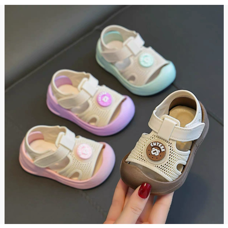 Walking Shoes 2025 New Style For Children, Baby Sandals, anti slip, summer baby shoes, soft sole, breathable toe cap, boys and girls