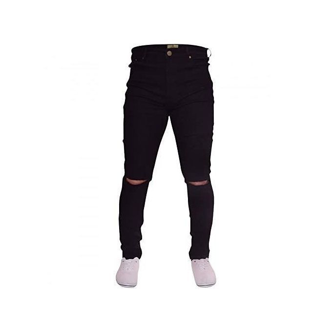 Fashion Original Non fading Rugged one cut Jeans For Men size 30-38 - Total BlackThis trouser is Stretching and breathable hence easier movement.