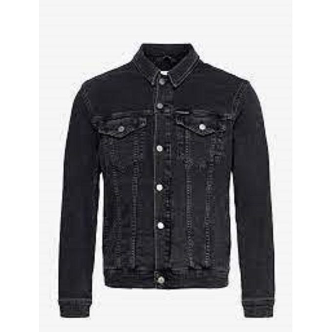 Fashion Casual Men's Jeans Jacket-black