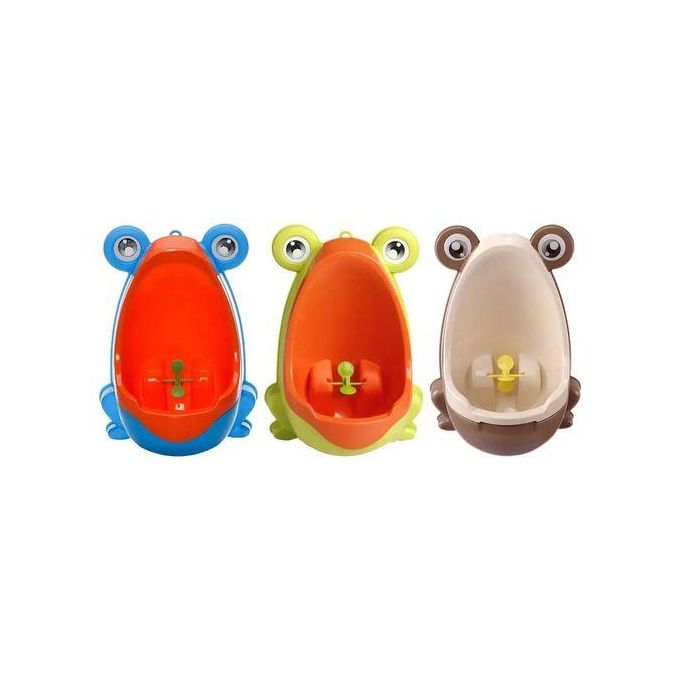 Cute Frog Boys Urinal: A child-friendly, height-adjustable urinal made from non-toxic materials, featuring a playful rotating windmill to encourage potty training.