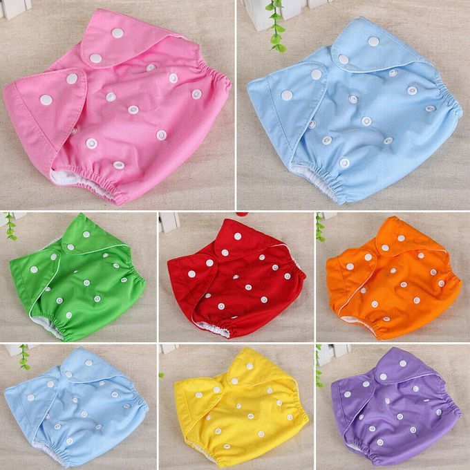 Pure Cotton 1 Baby Diapers with 3 Baby Cloth Diapers Children Washable Breathable Absorbent Adjustable Diaper Pants with 3 cotton liners
