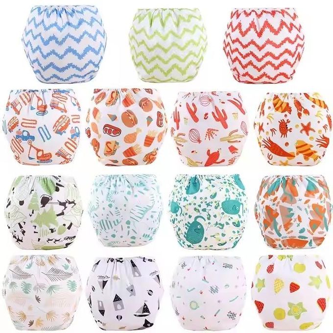 Pure Cotton 1 Baby Diapers with 3 Baby Cloth Diapers Children Washable Breathable Absorbent Adjustable Diaper Pants with 3 cotton liners