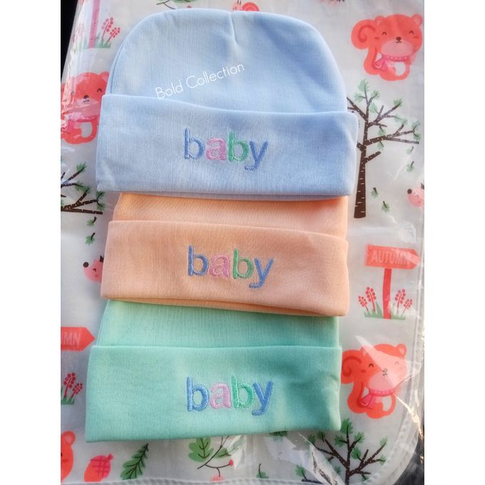 2PCs Cutest Quality Newborn Cotton Baby Caps