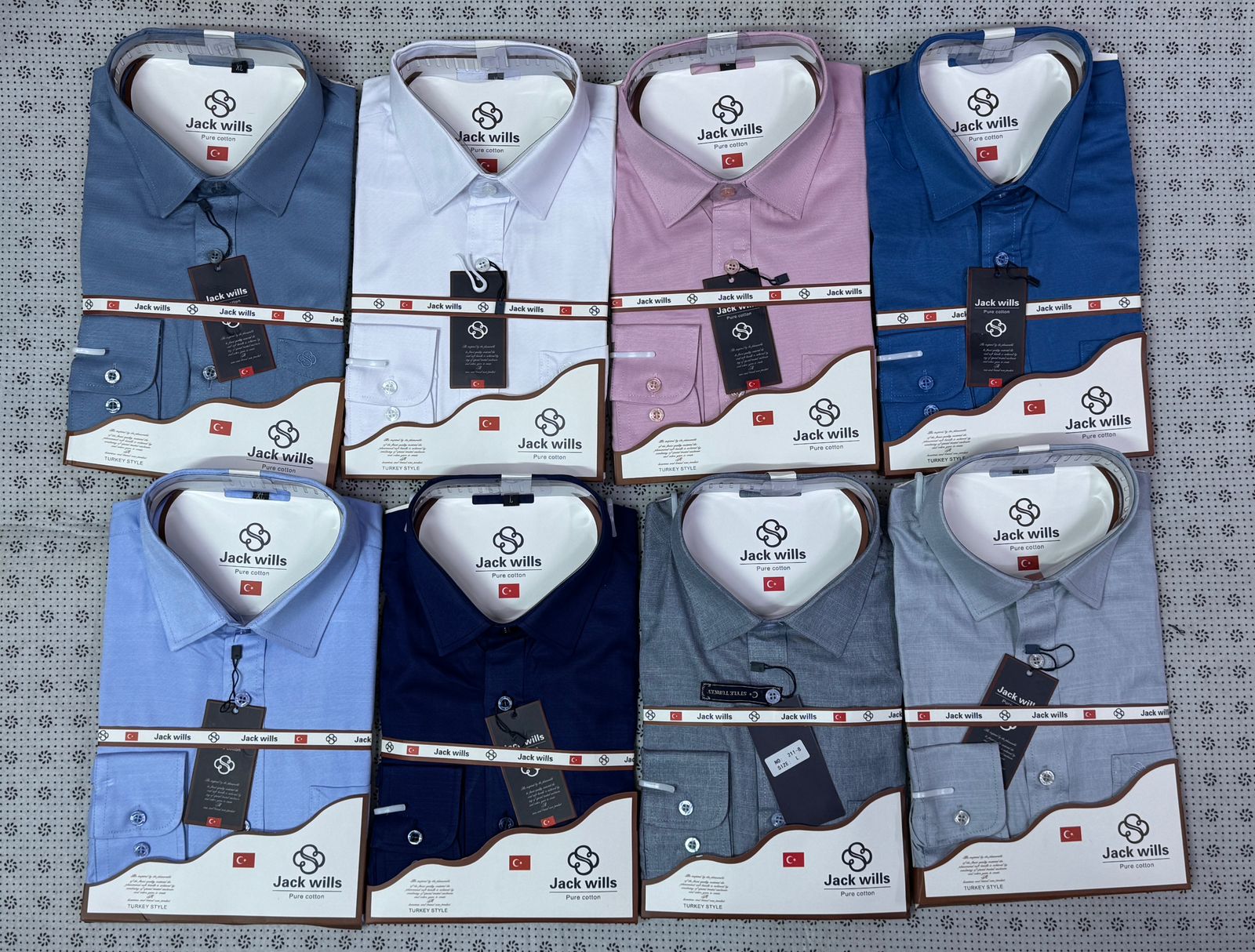 Turkey Men's Official Long Sleeve Formal Shirt, 6 Pack