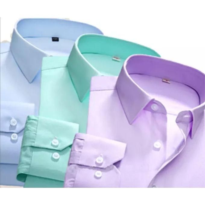Fashion men high quality official stylish cotton shirts - 3 pcs made from breathable cotton for all day comfort.