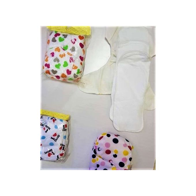 Washable Reusable Adjustable Baby Diaper Printed Unisex Cloth Diapers Infant Nappy Soft Covers With 3 in1 Inserts.