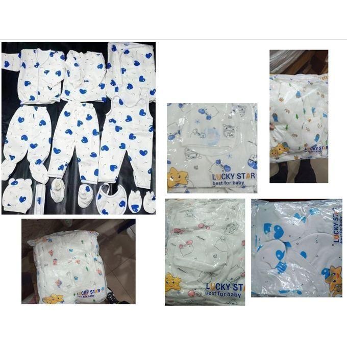 Lucky Star 11 Pieces Unisex New Born Baby Receiving Set (assorted Prints And Flowers)girls Prints