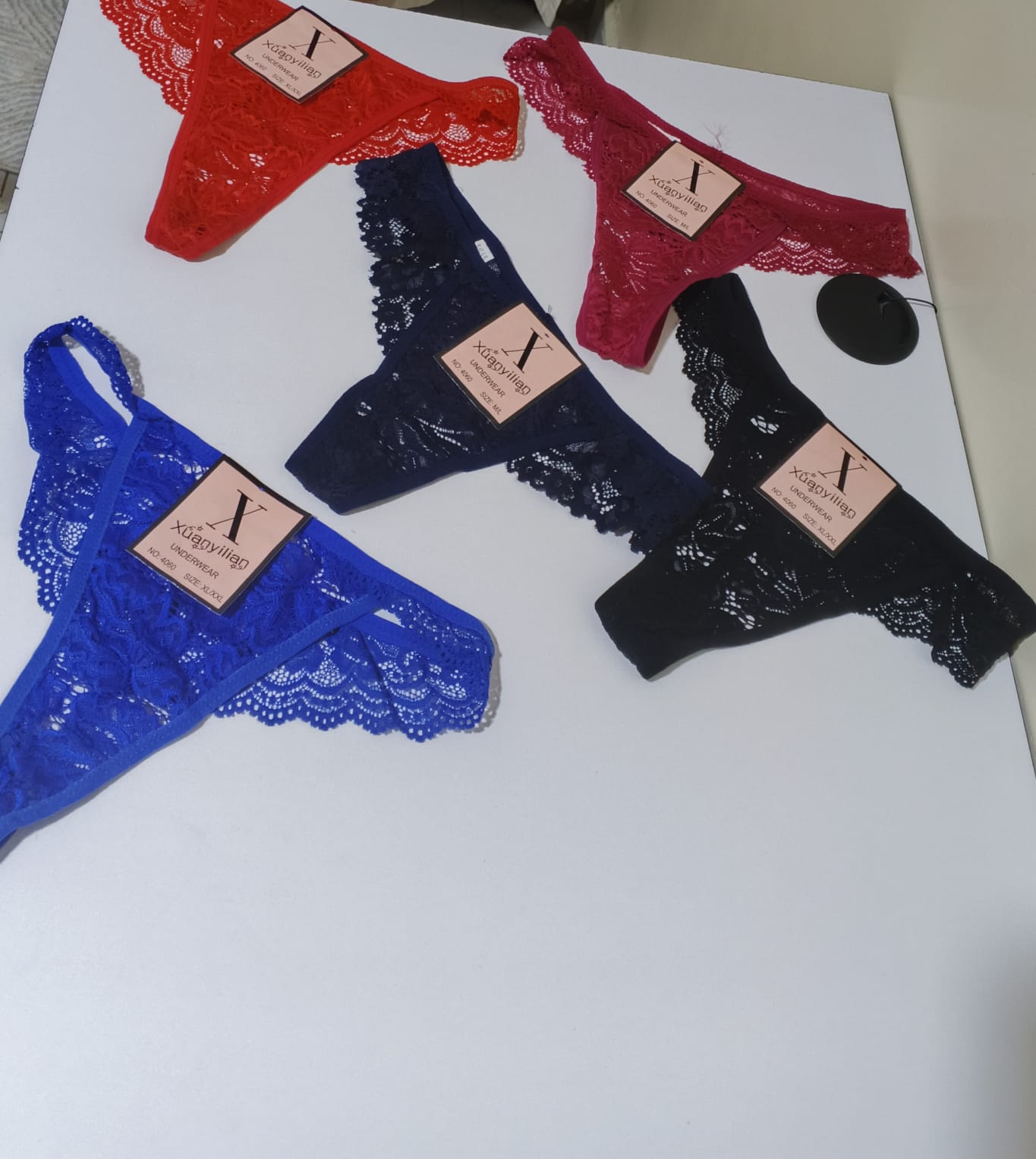 HIGH QUALITY CLEARANCE OFFER 3PCs Sexiest Stappy Lace Thong Panties Women Underwear(36-42inches)