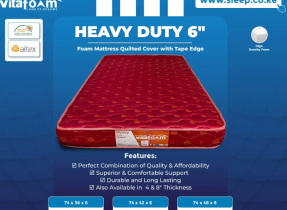 Vitafoam Orthopedic Foam Mattress with Quilted Cover and Tape Edge