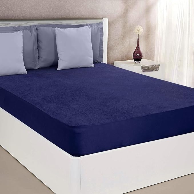 Vitafoam 100% Waterproof Ultra Soft Cotton Mattress Protector Queen Size 78x60 Inches | Breathable Hypoallergenic Fitted Queen Size Bed Protector Cover
