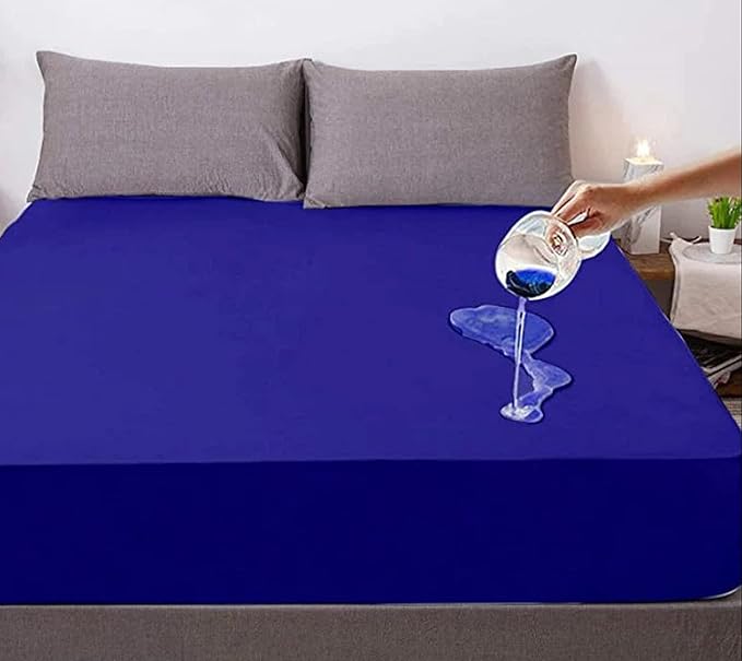 Vitafoam 100% Waterproof Ultra Soft Cotton Mattress Protector Queen Size 78x60 Inches | Breathable Hypoallergenic Fitted Queen Size Bed Protector Cover