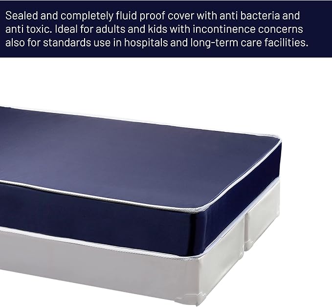 Vitafoam mattress blue cover plain Protector.100% Waterproof Ultra Soft Cotton Mattress  Protector Cover