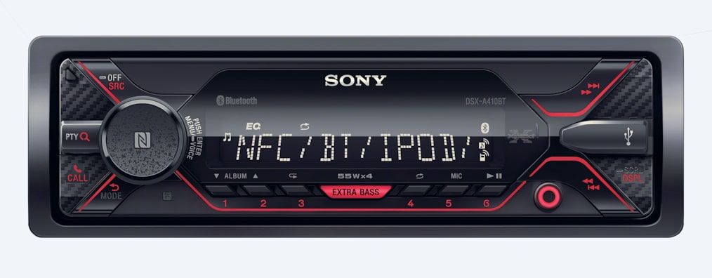 Bluetooth Car radio Sony DSX-A410BT with USB FM AUXSingle-DIN Media Receiver with Dual Bluetooth