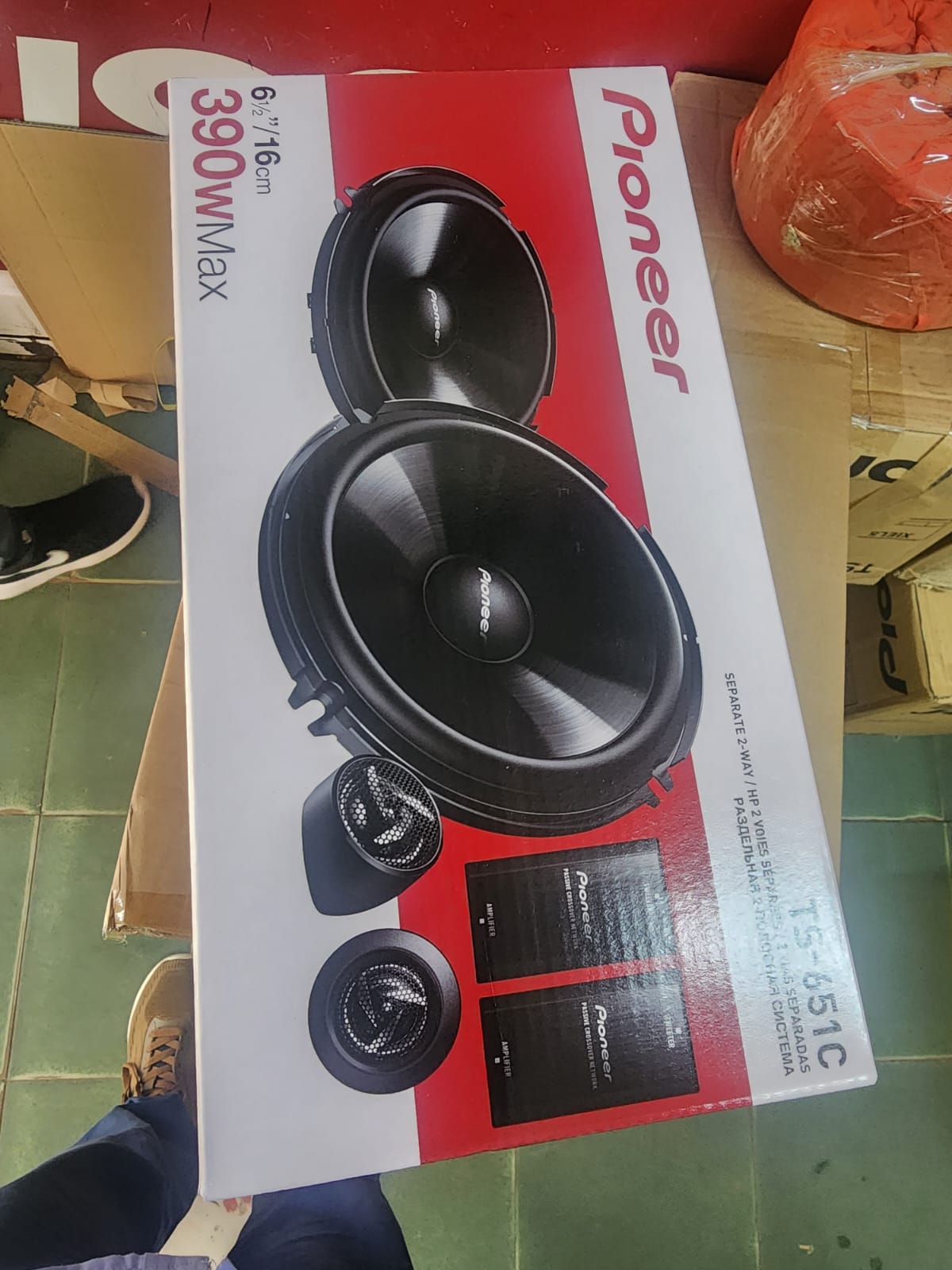 Pioneer TS-651C 390W Component Speakers 6.5 inches for vehicle sounds
