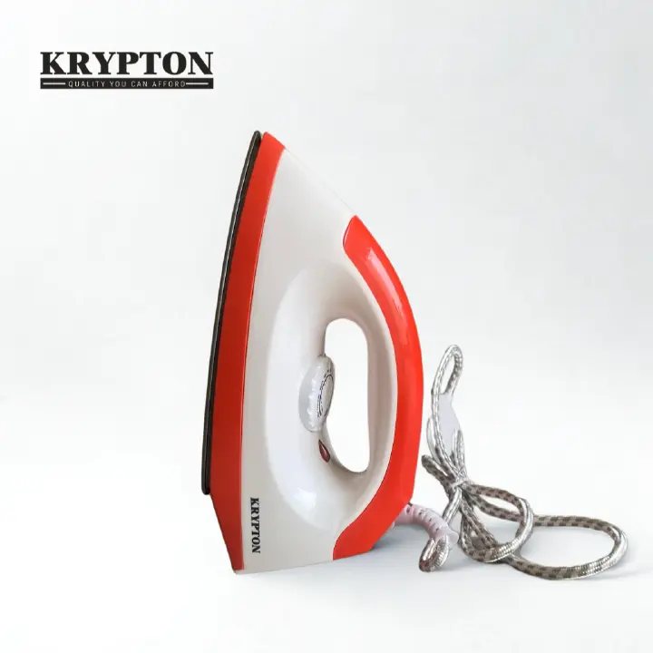KRYPTON KNDI6001 Dry Iron Box is compact and energy efficent with power rated at 1200w. It has a beautiful design and pattern in red & white colors. Comes with non-stick coating to be easy on clothes