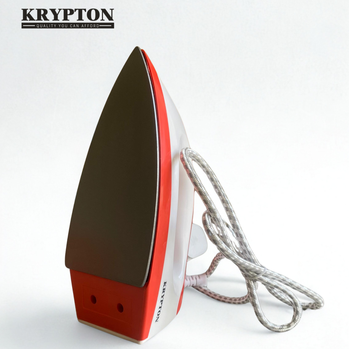 KRYPTON KNDI6001 Dry Iron Box is compact and energy efficent with power rated at 1200w. It has a beautiful design and pattern in red & white colors. Comes with non-stick coating to be easy on clothes