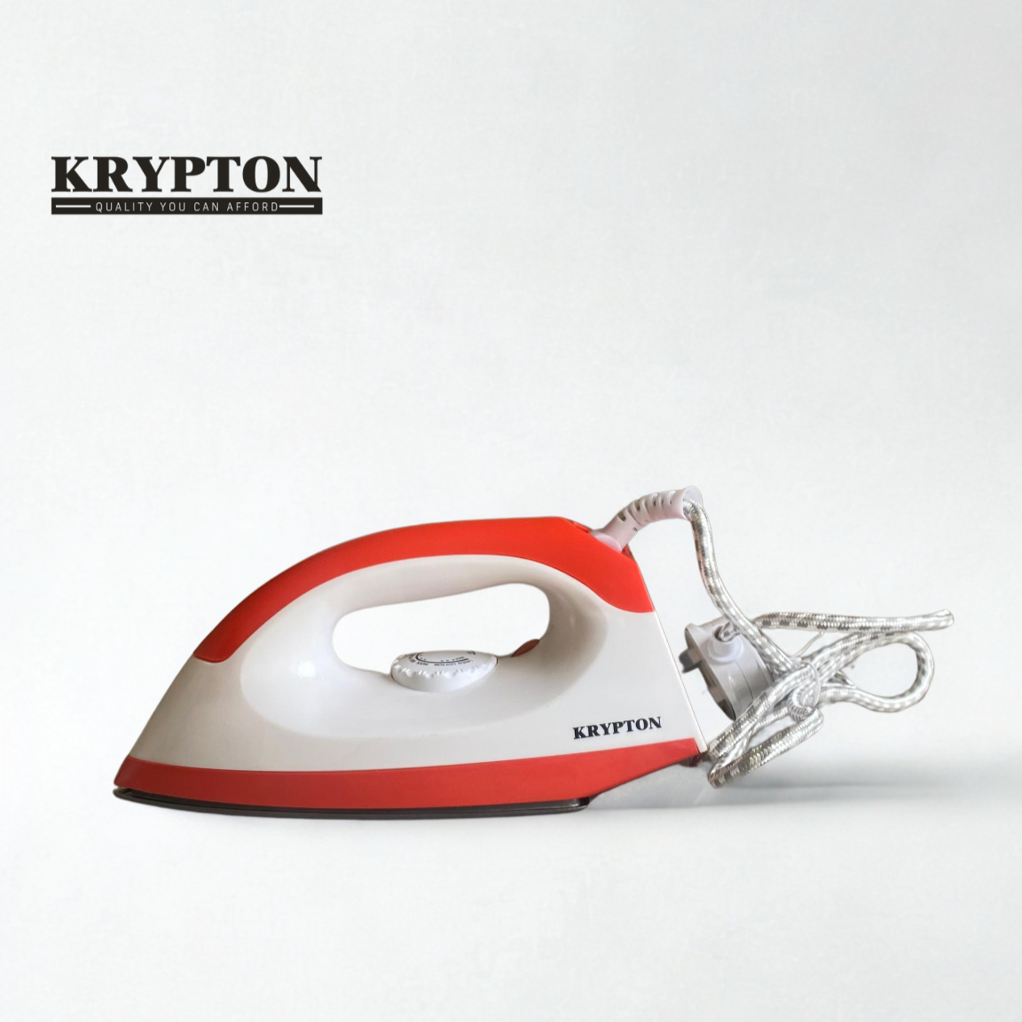 KRYPTON KNDI6001 Dry Iron Box is compact and energy efficent with power rated at 1200w. It has a beautiful design and pattern in red & white colors. Comes with non-stick coating to be easy on clothes