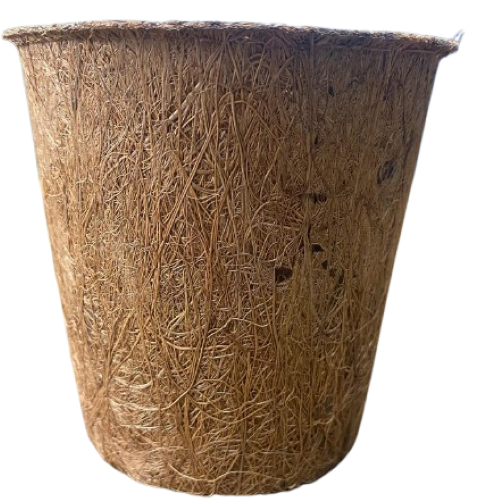 Vuna Coconut Coir Seed Starter Pot, size 25G is Conical measuring  3"X4"X4" which is 750ml. It is ideal for raising tree seedlings and on ornamental plants. Can easily be decorated for ornamental use.